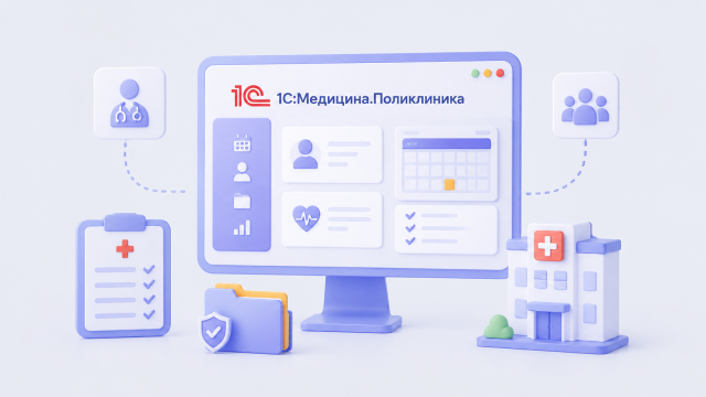 Краткий обзор 1С:Медицина. Поликлиника